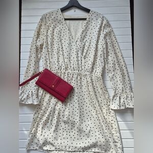 Polka Dot Long Sleeve Dress Medium